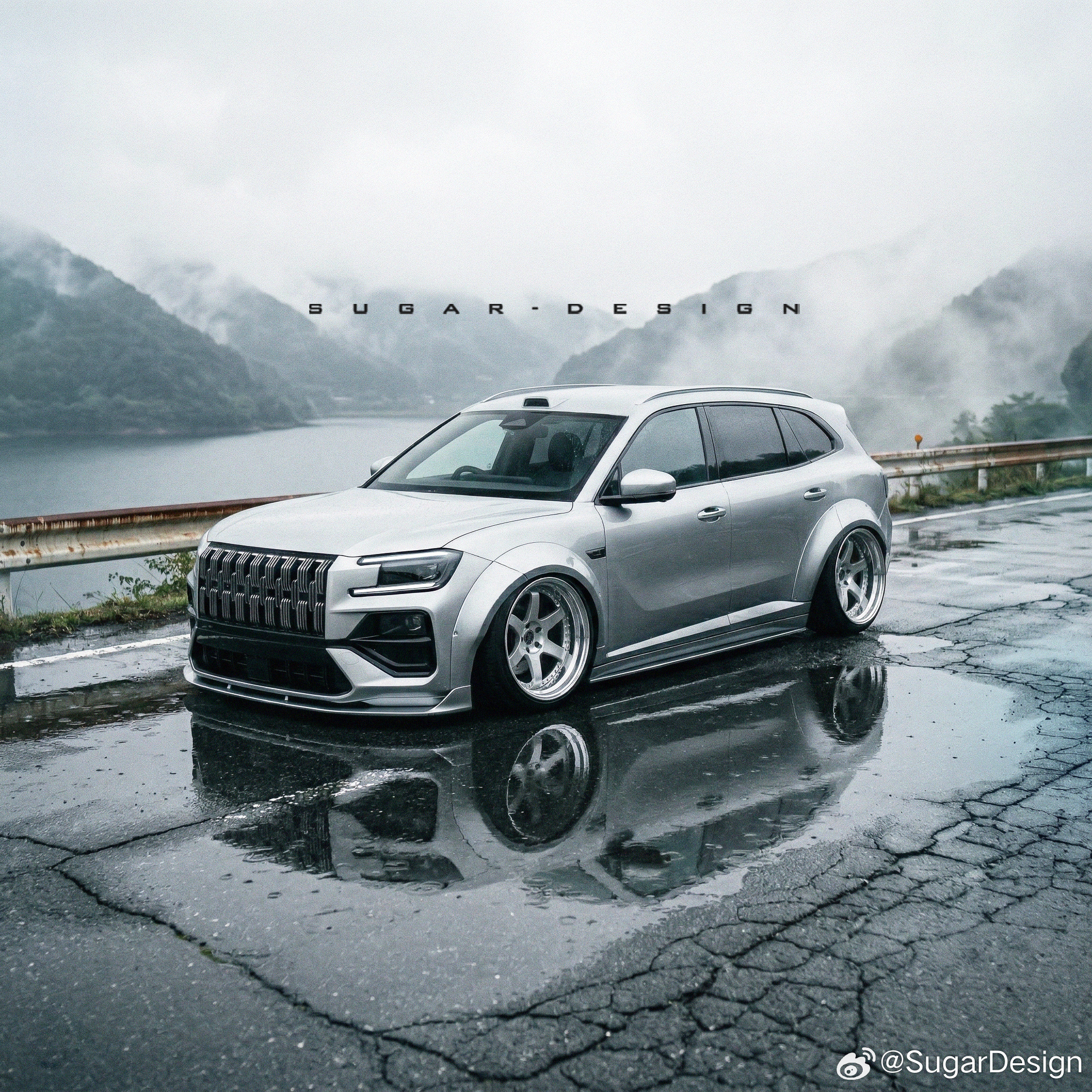 新车前沿预览我与汽车的日常 混动车就得有排气管啊！极氪8X怎么改？那当然是祖传宽