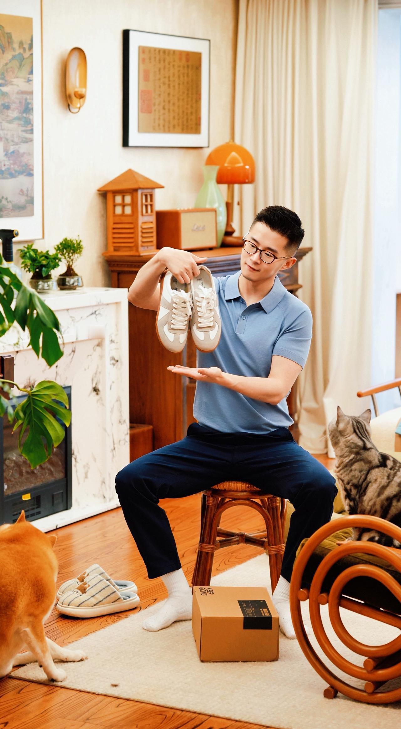 男鞋 鞋子 德训鞋 小白鞋