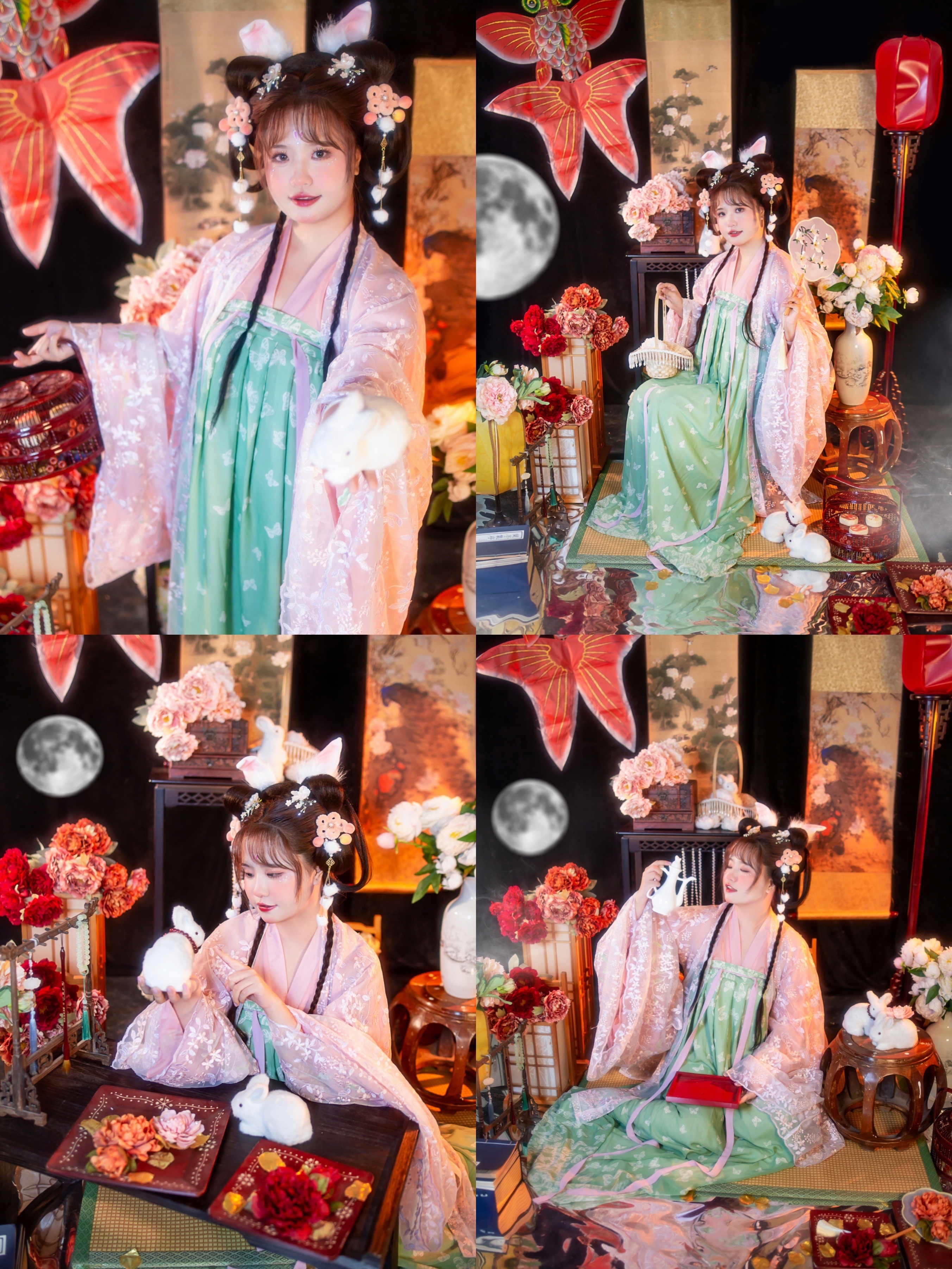 客片｜汉服写真可可爱爱的广寒宫小玉兔～#天津约拍[超话]##北京约拍[超话]# 