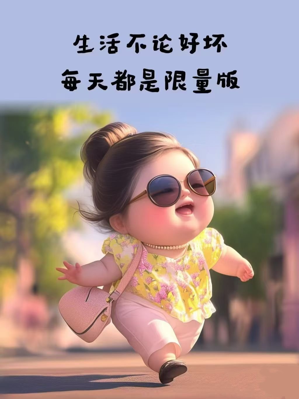 生活需要一边努力，一边快乐在每一个清晨里，带着阳光和自信开启美好的一天 ​​​