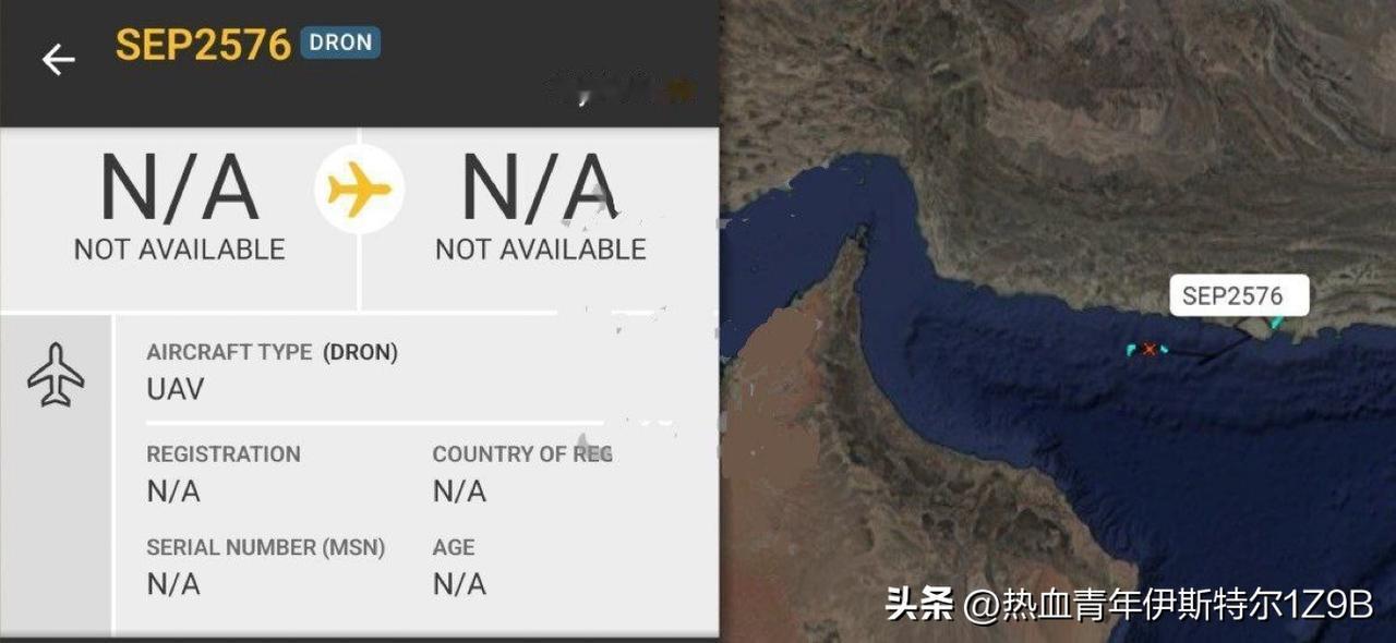 一架来自伊斯兰革命卫队的侦察机正在阿曼海巡逻，很可能是在监视“易卜拉欣·林肯”号