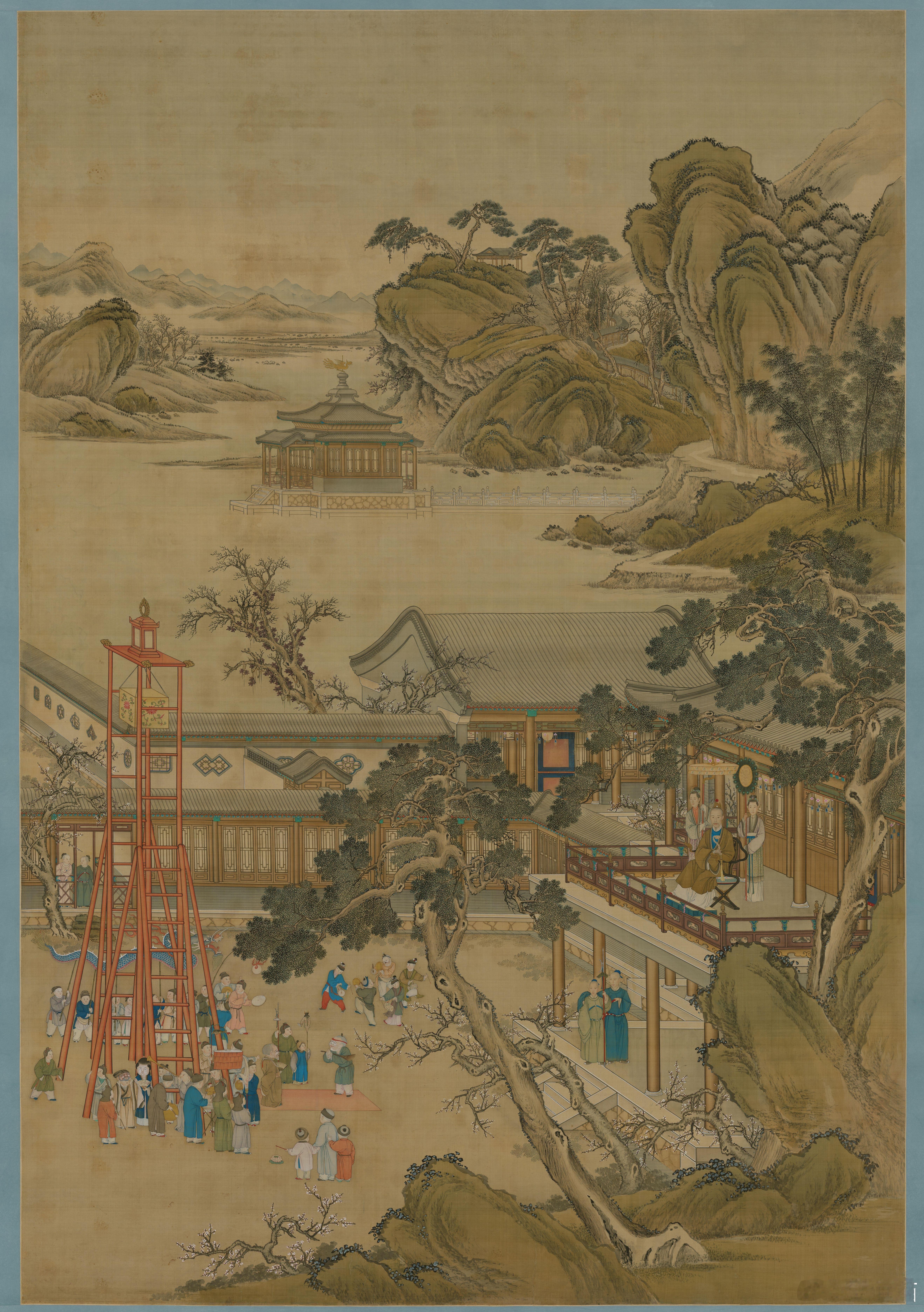 【乾隆帝元宵行乐图】清 郎世宁 故宫博物院 ​​​