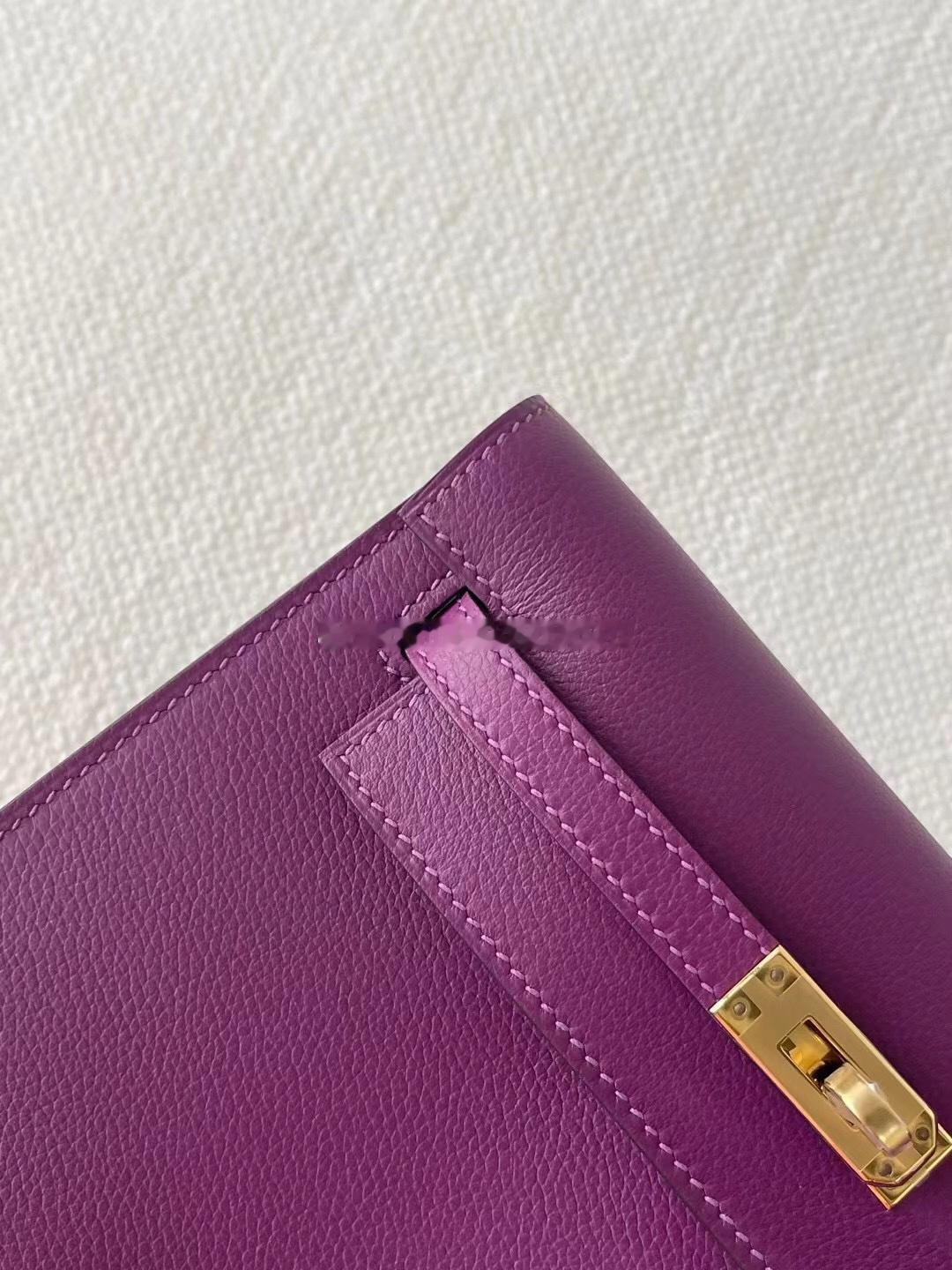 kelly danse跳舞包  海葵紫色 金扣 evercolor皮爱马仕her