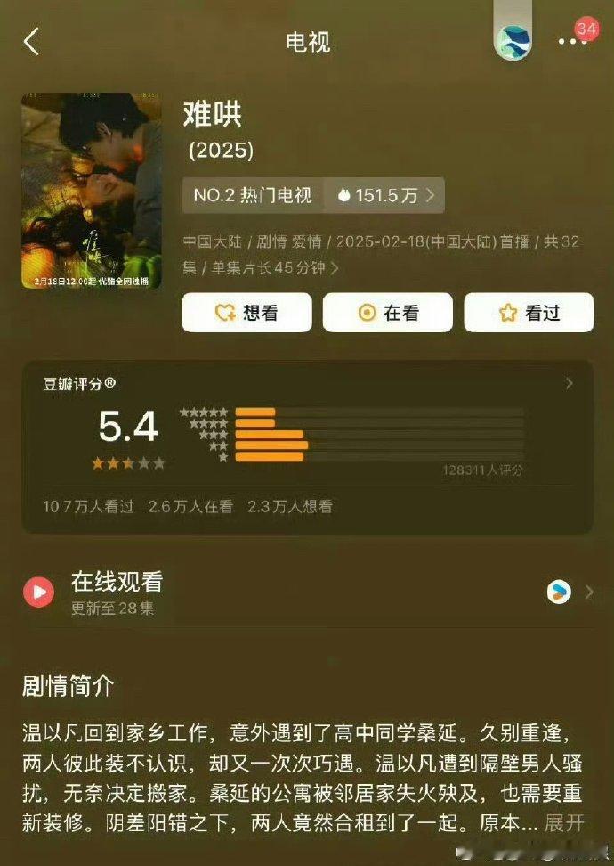 《难哄》豆瓣开分5.4分，《爱你》豆瓣开分6.5分，有没有两部都看过的网友来说说