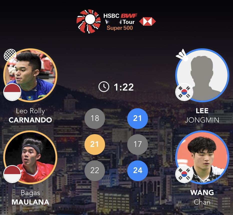 【⏰82分钟】李钟民/王灿🇰🇷 21-18、17-21、24-22 🇮🇩
