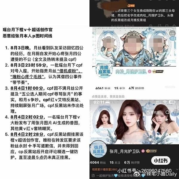 张月粉丝设万元不限圈抽奖，瑶台月下cpf公开给张月p黑图。。。有点开眼了，这是c