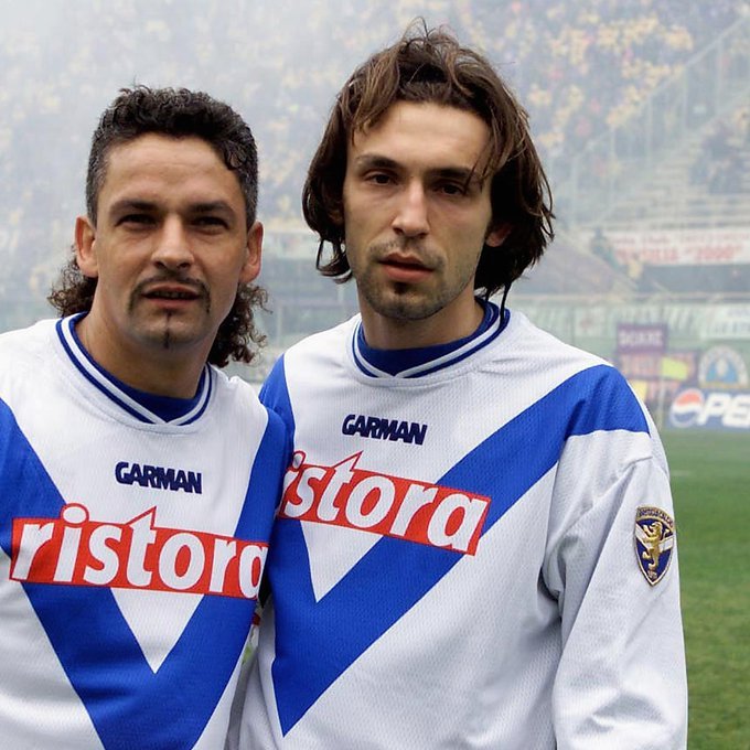 【老照片】 意甲联赛 Roberto Baggio and Andrea Pir