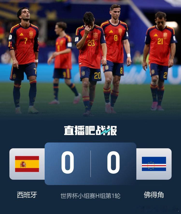 6月16日北京时间6月16日00:00，世界杯H组第一轮西班牙迎战佛得角的比赛在