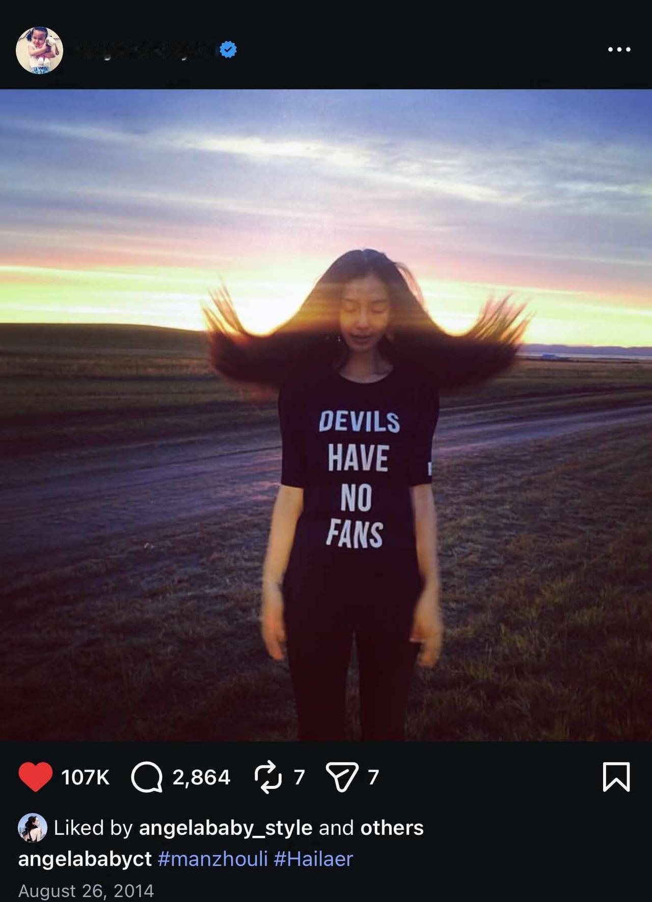 Angelababy的二十不惑
早期野性，自由，不羁的baby，已经开始崭露他在