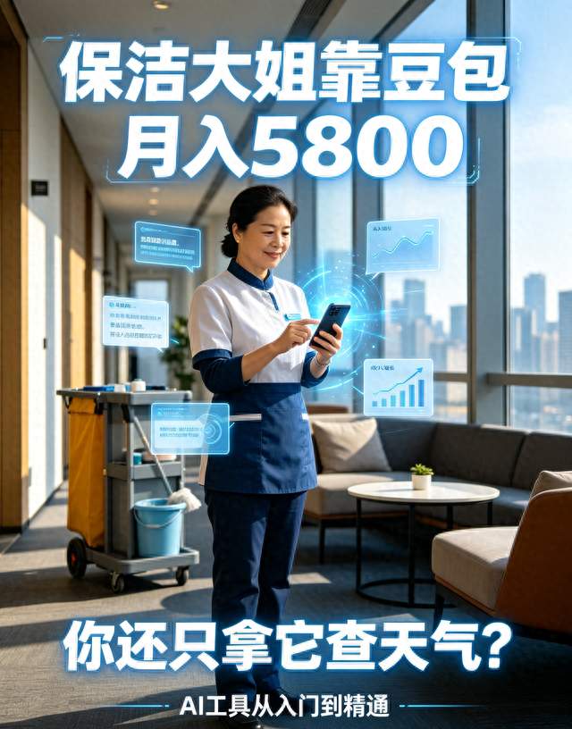 保洁大姐靠豆包月入5800！你还只拿它查天气？豆包从入门到精通