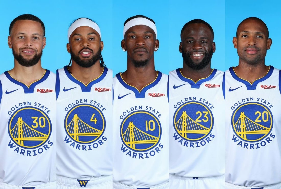 勇士今日首发：库里+穆迪+巴特勒+追梦+霍福德。nba季前赛 ​​​