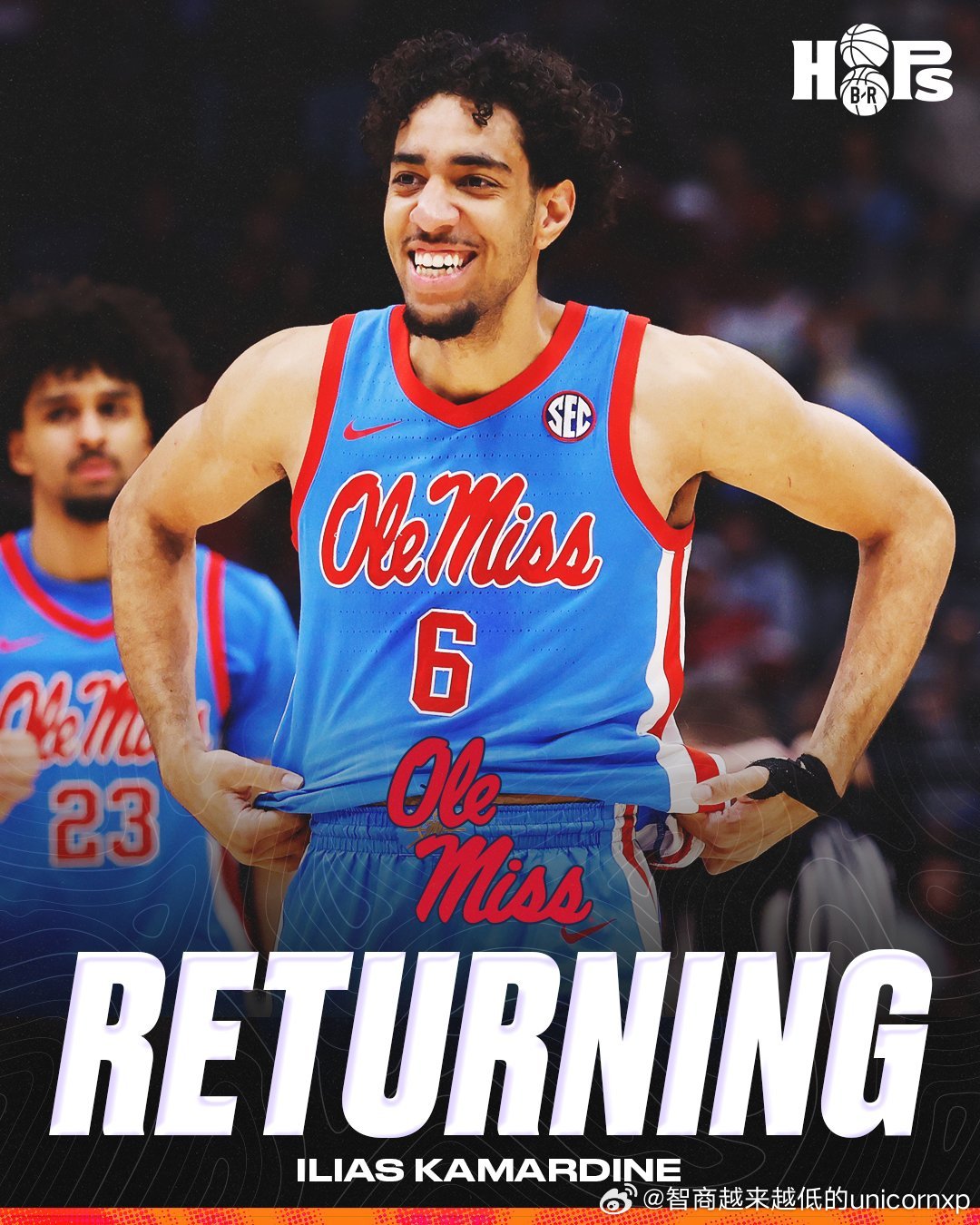 “哈里伯顿2.0”密西西比大学法国后卫Ilias Kamardine选择留校再战