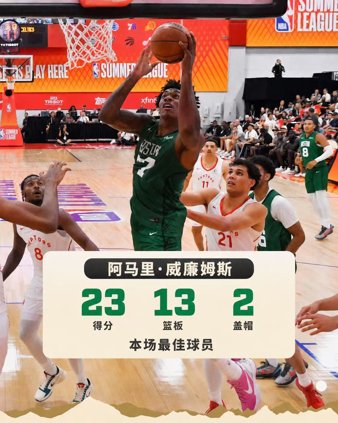 昨天首胜的MVP！！！🔥大家觉得这位二年级生在下赛季会大放异彩吗？☘️波士顿凯