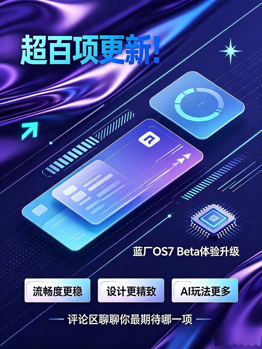 蓝厂 OriginOS7 Beta 内测终于分批推送啦✨这次直接堆出上百项改动，