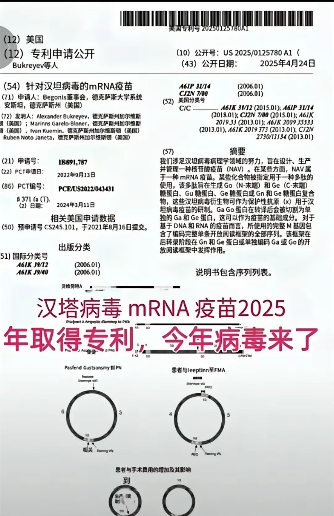 美国公司已申请汉坦病毒疫苗专利，是未雨绸缪还是预谋放毒？ 