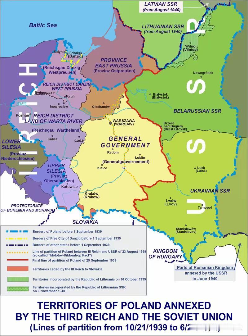 1939年9月，纳粹德国闪击波兰，随后苏联从东部出兵，两国在短短数周内完成对波兰