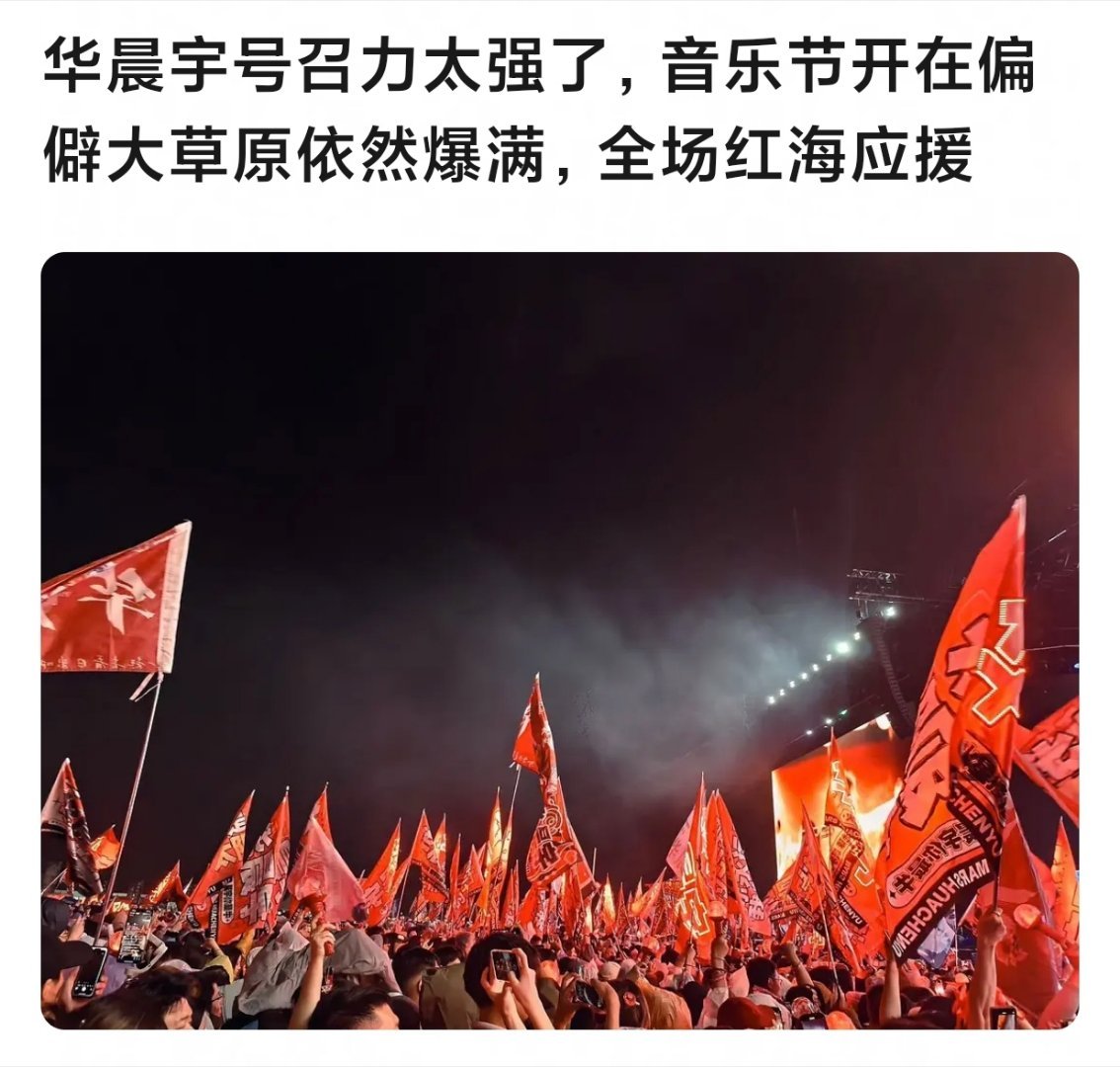 tg. 华晨宇在张北草原音乐节的红海应援 ​​​