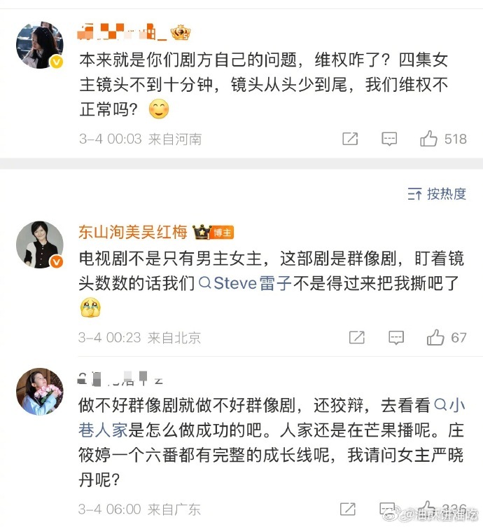 《岁月有情时》制片人回应关晓彤戏份少：原著里女主五场戏，这部剧不是大女主戏～是不