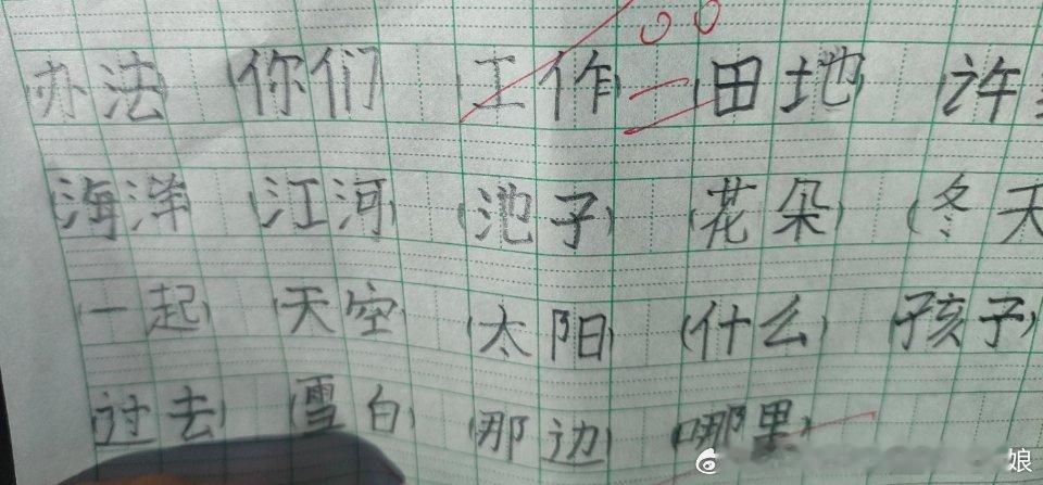 嘿嘿闺女这字写的真的还行！（二年级） ​​​