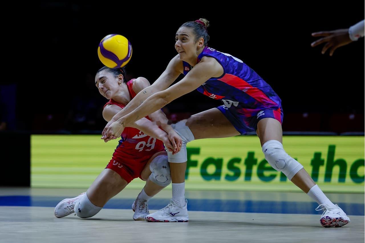 2026年世界女排联赛第三周塞尔维亚贝尔格莱德站，荷兰女排3-0（25-22 2