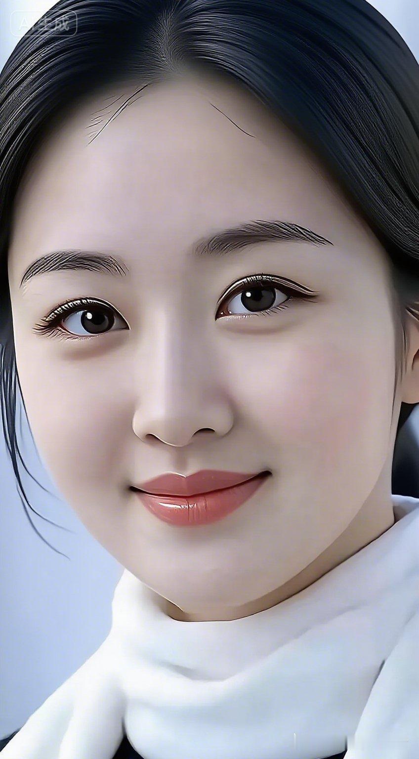 温柔甜美的微笑，散发着冬日暖阳的气息。🌞💕
