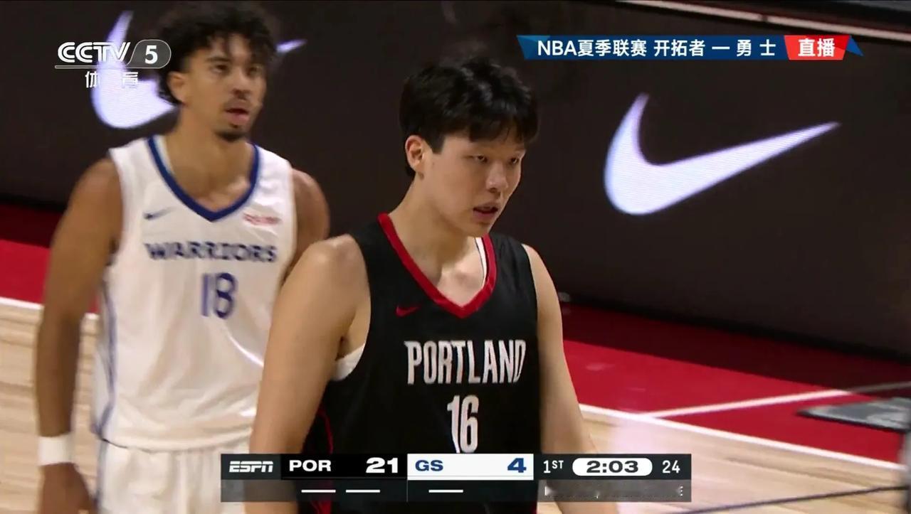 NBA夏季联赛开拓者第二战末节崩盘，并以86:96不敌灰熊，其中中国小将杨瀚森出