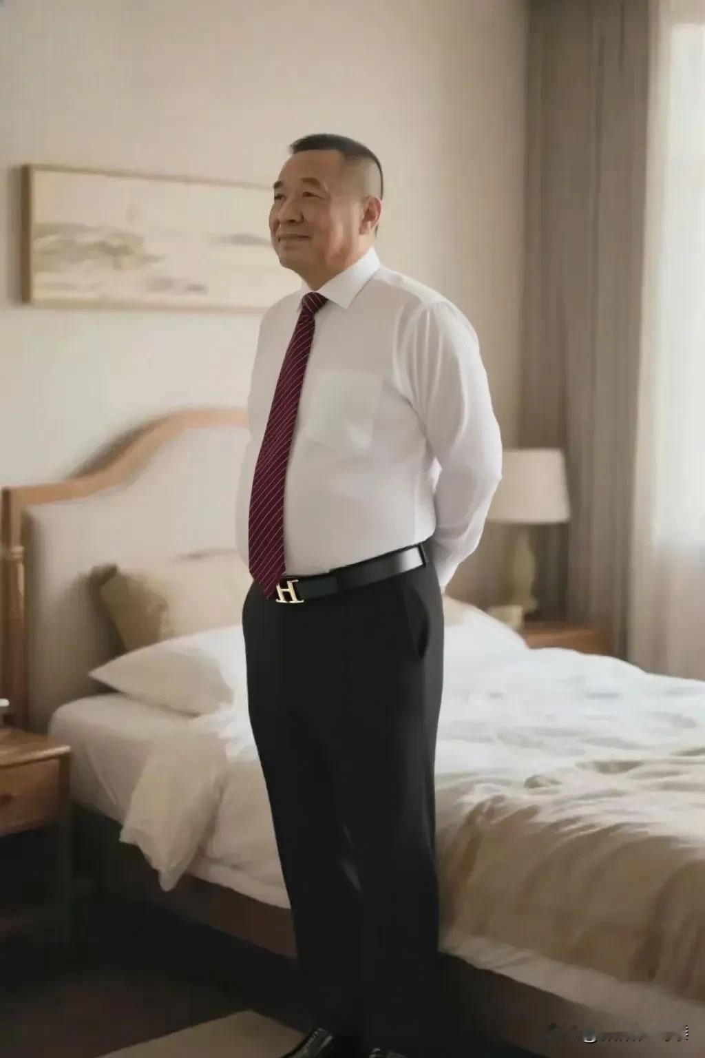 锦衣华服立，风度翩翩生。贵气风度
