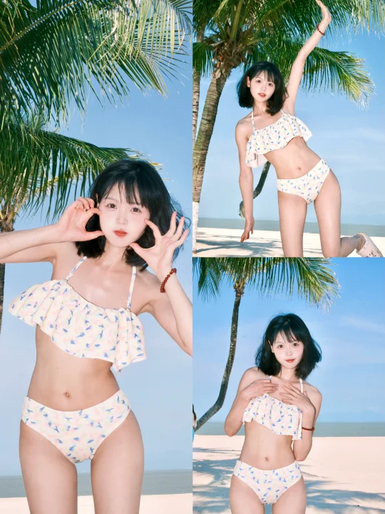 我的夏天哟｜富士海边日系元气蓝天拍照姿势