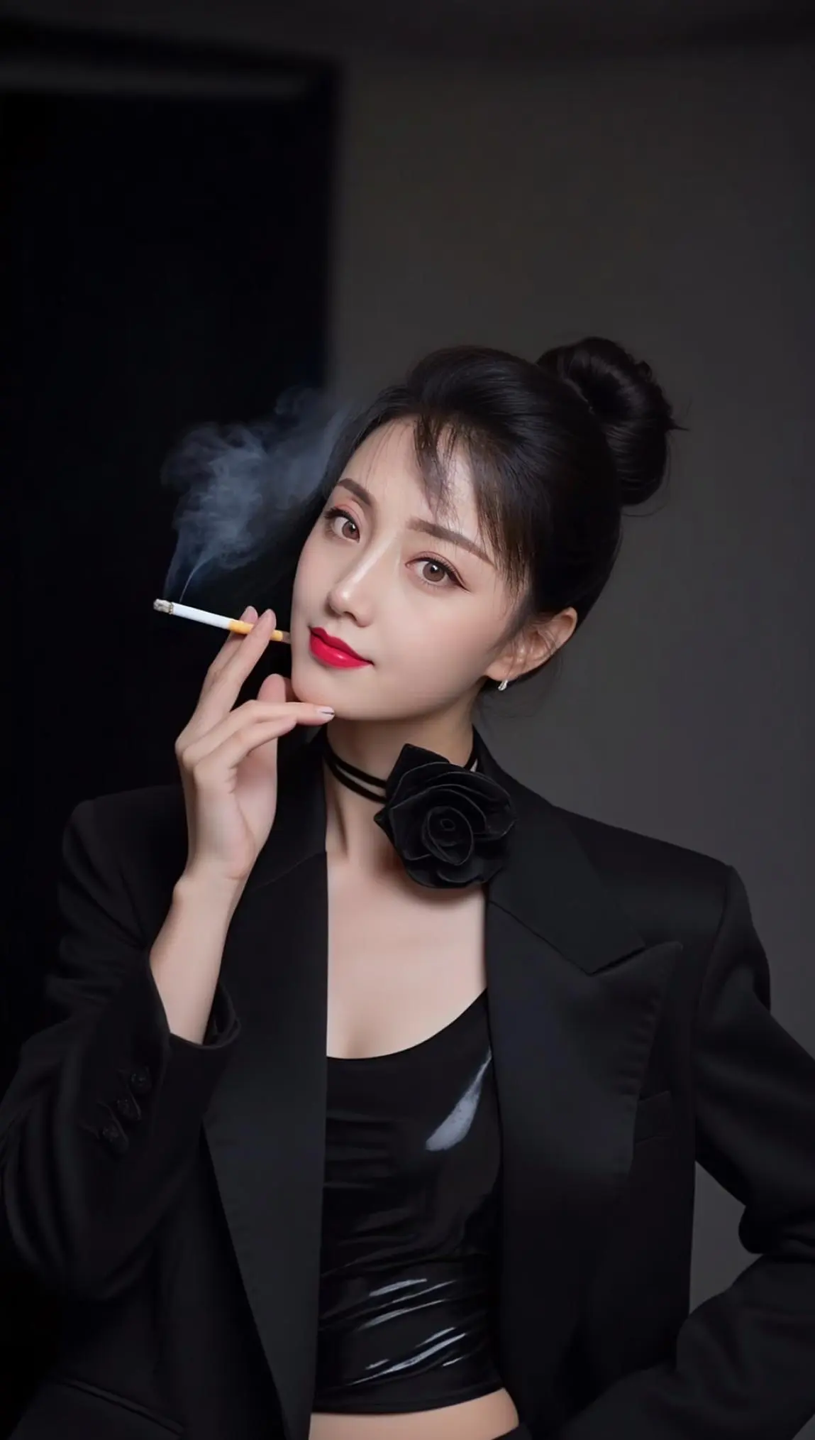 抽烟谁不会，看看自己帅气的一面