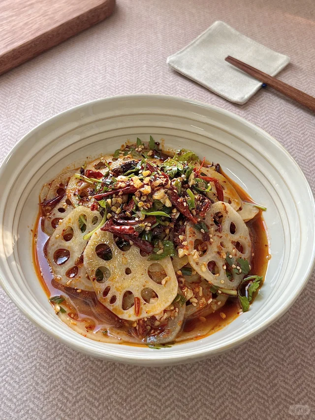 炝拌藕片太好吃了🤤爽脆爽脆❗️香香辣辣❗️