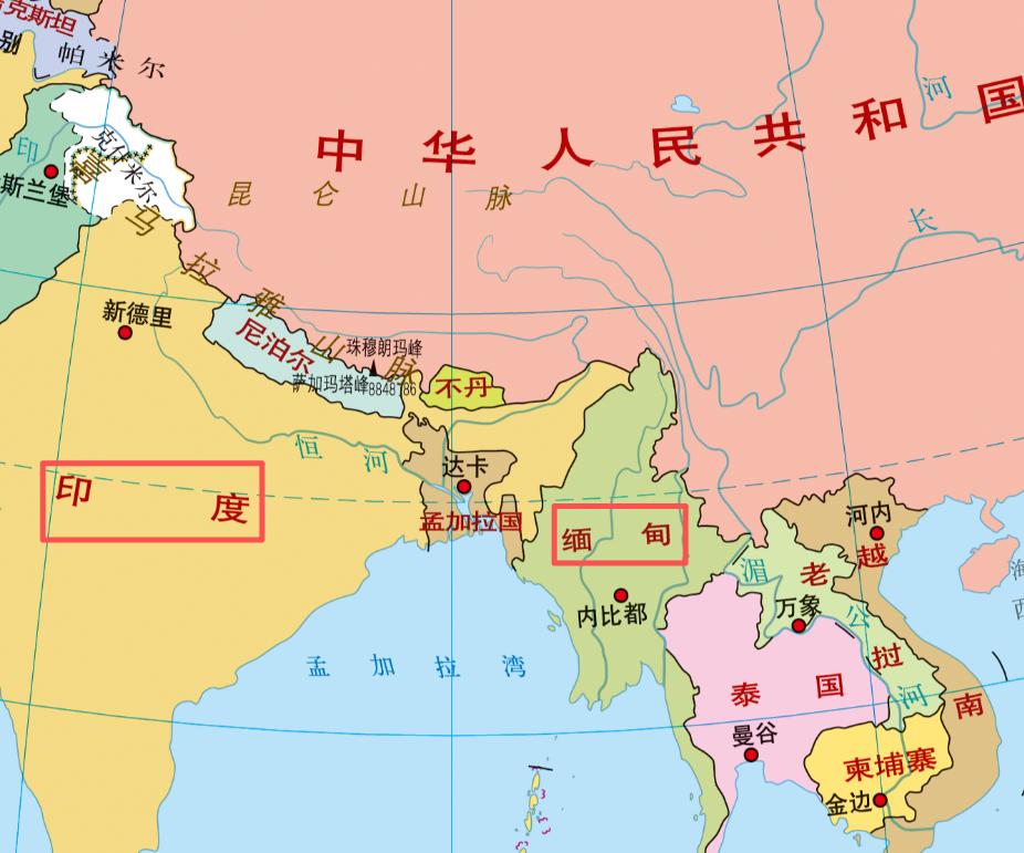 冷知识，中国和缅甸的边界比和印度的边界还长。中缅边界线长达2186公里，仅次于中