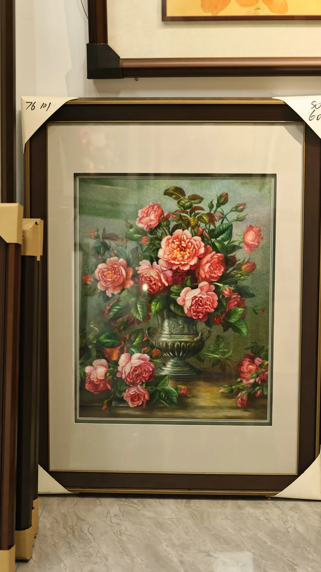 纯手工苏绣精品 《玫瑰》 画芯尺寸50*60cm 外框尺寸76*101...