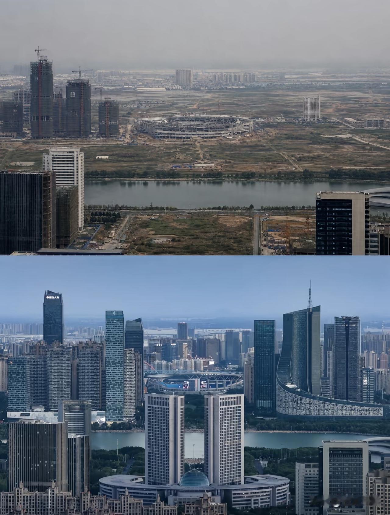 二十年间沧海桑田，合肥政务区天鹅湖～
