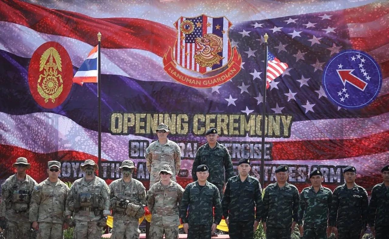 泰国皇家陆军和美国陆军开始举行“哈努曼卫士2026” 联合军事演习，现在最尴尬的