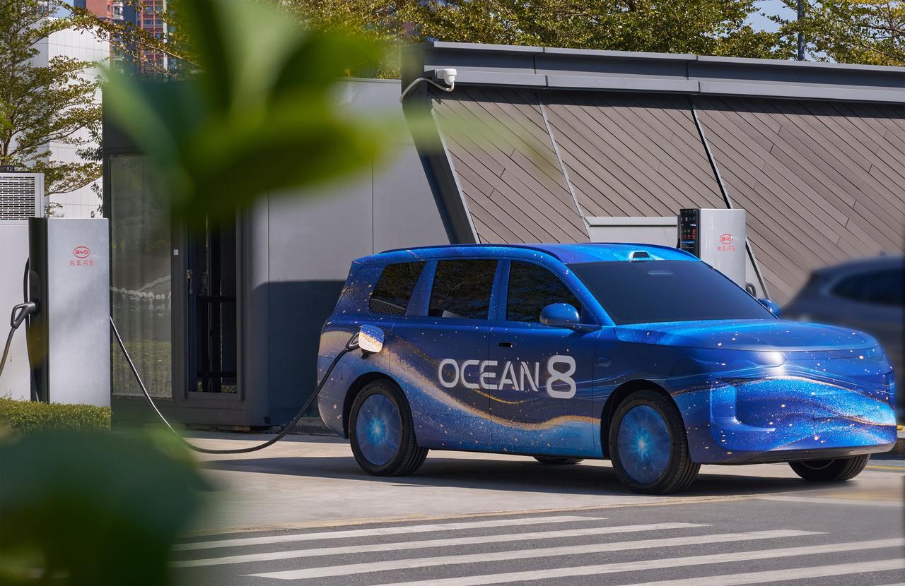 最近， 海洋网的8系两款车型高清谍照被曝光，这两款车型分别是海豹08和海狮08，