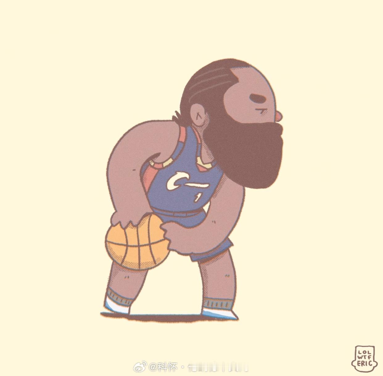 快船插画师还在为哈登画画～