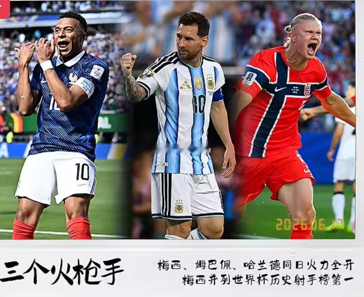 进球狂潮！今日4场攻入16球，姆巴佩、哈兰德、梅西均爆发法国3-1击败塞内加尔，