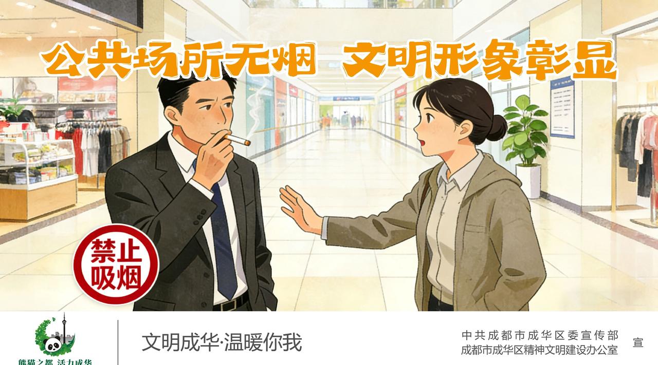 【成华文明画报 | 公共场所无烟，文明形象彰显】成华发布 文明成华  ​​​