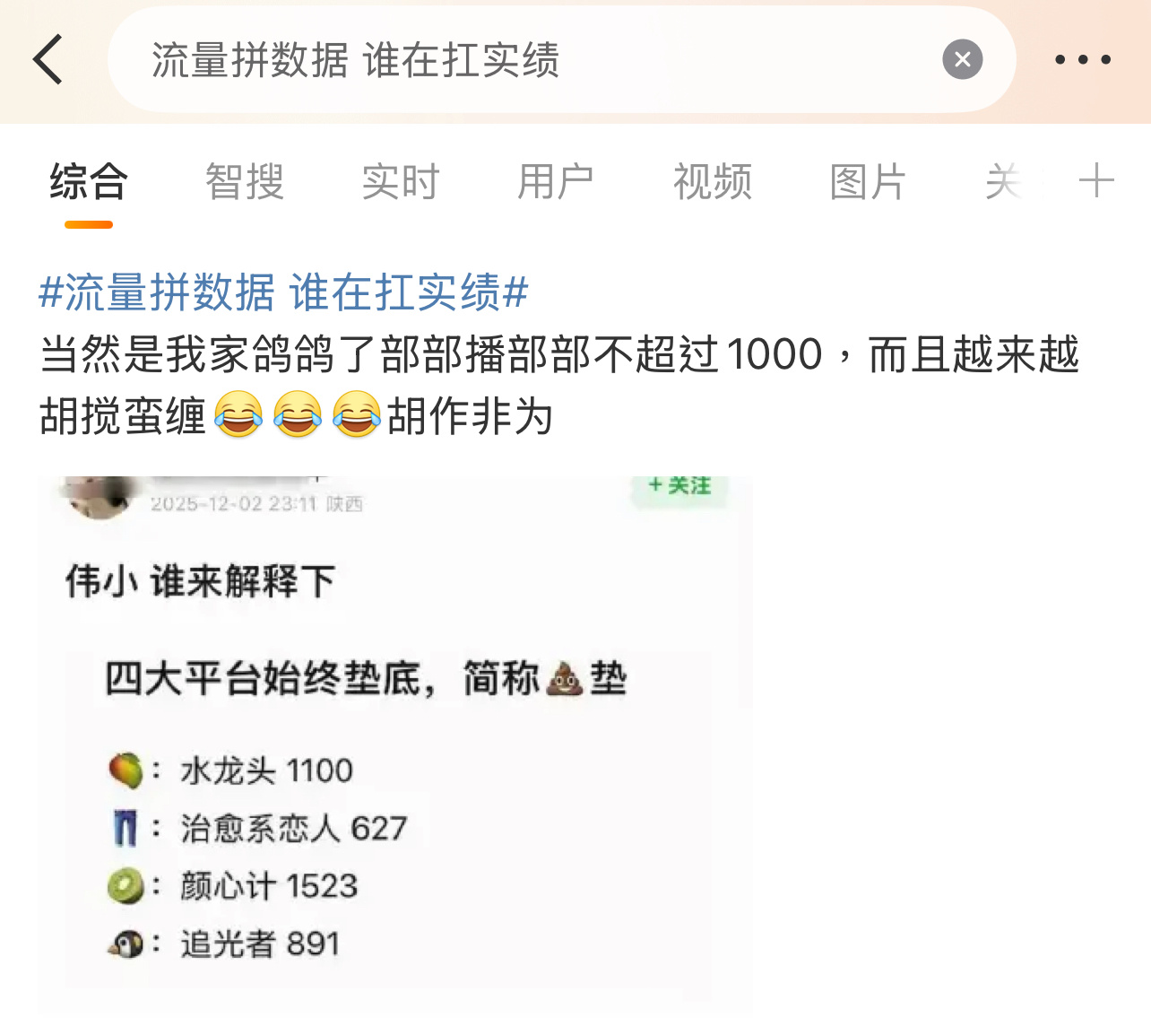 这么惨吗？流量拼数据 谁在扛实绩