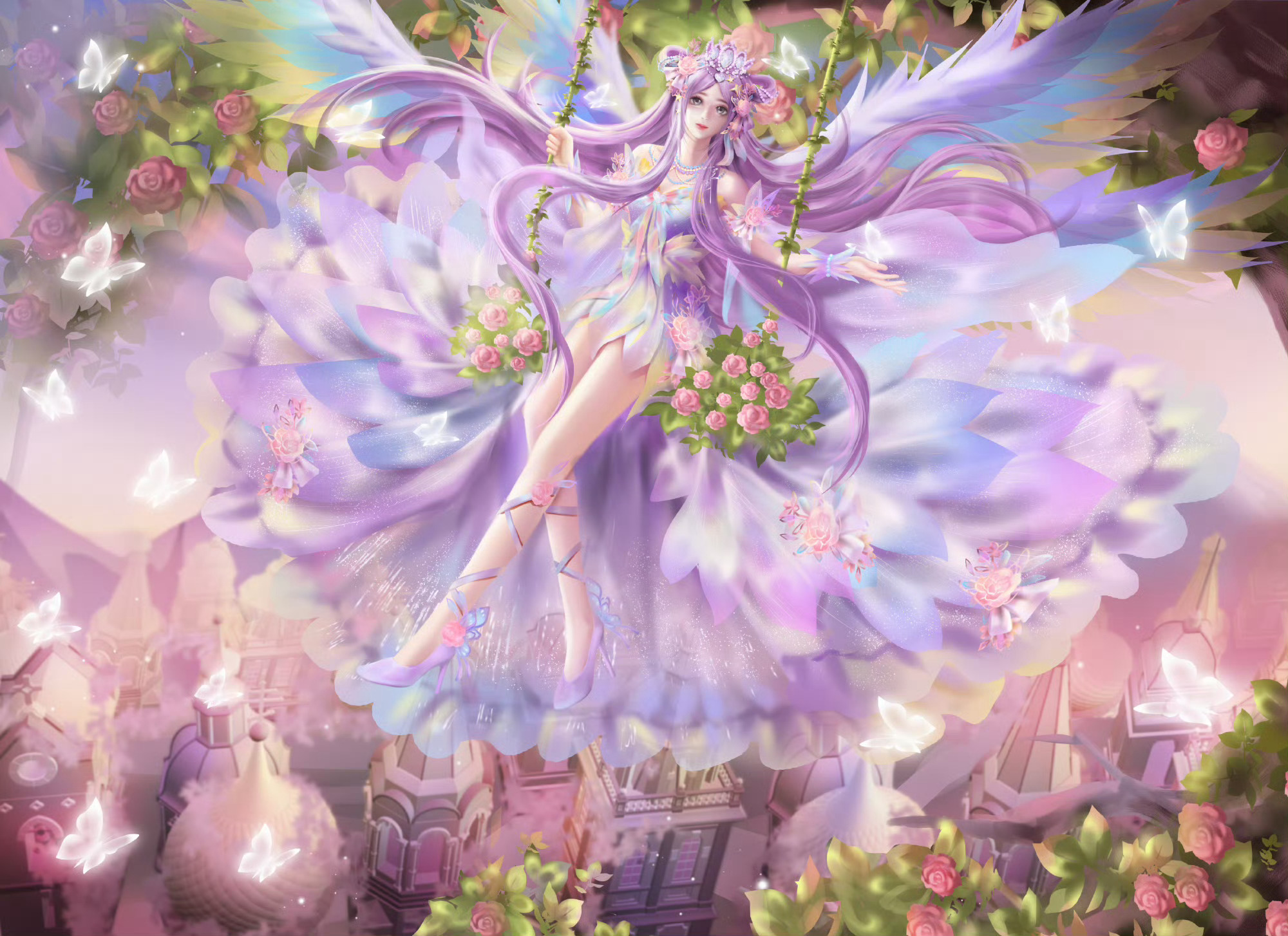 叶罗丽罗丽公主[超话] 🌸心蕾爱神叶罗丽🌸罗丽·花之精灵披散着长发，罗丽公主