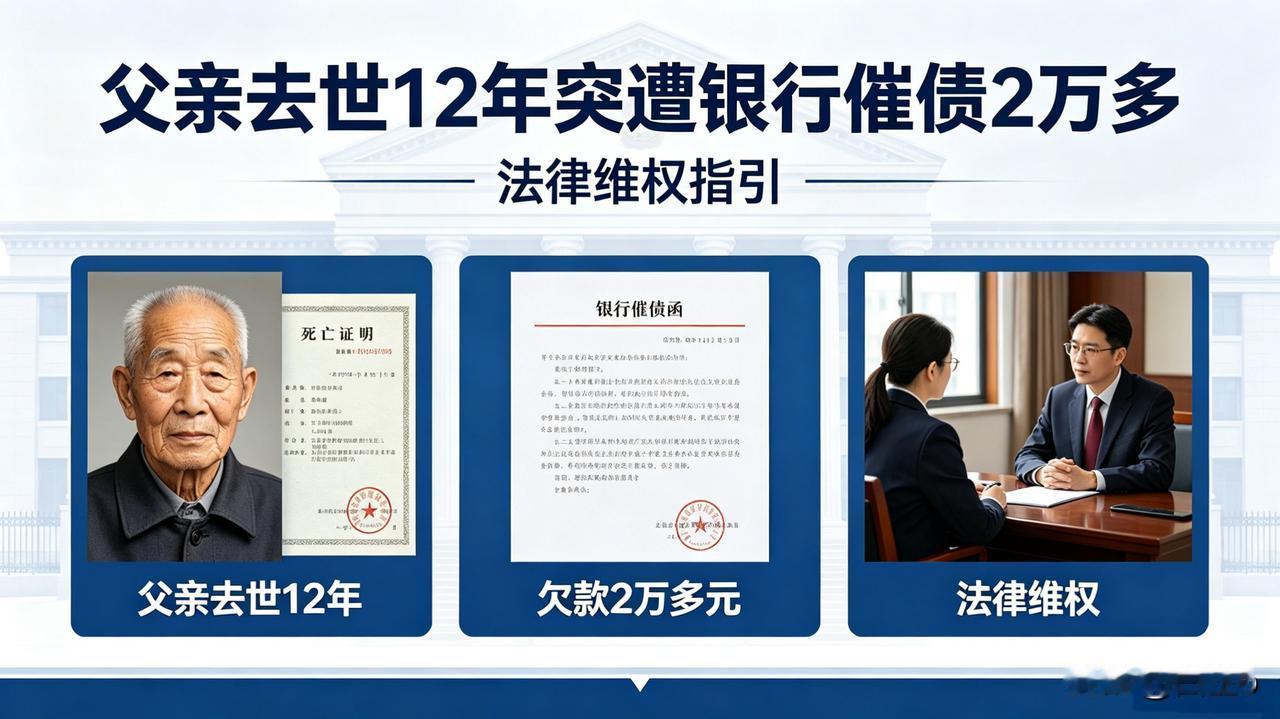 父亲去世12年，突然被银行催债2万多！父债子偿早不合法了！
 
亲人离世本就是一