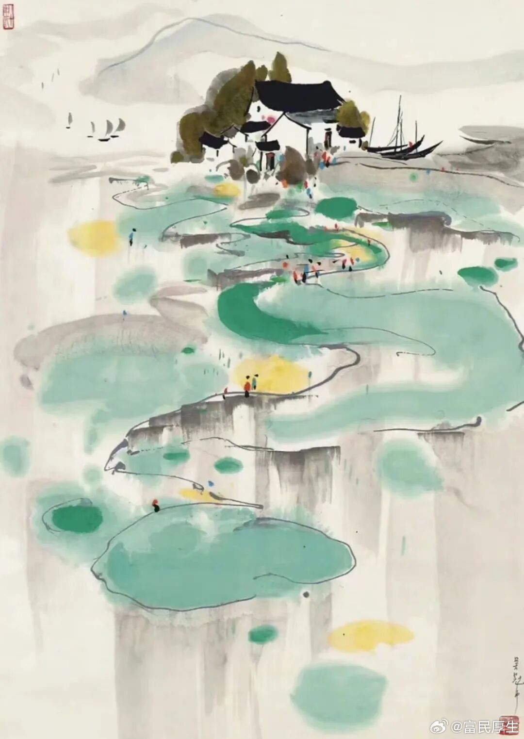 小重山·桃源二月龙抬头春入武陵溪水流。东风催柳眼，豁吟眸。新雷惊起蛰龙游。云散处