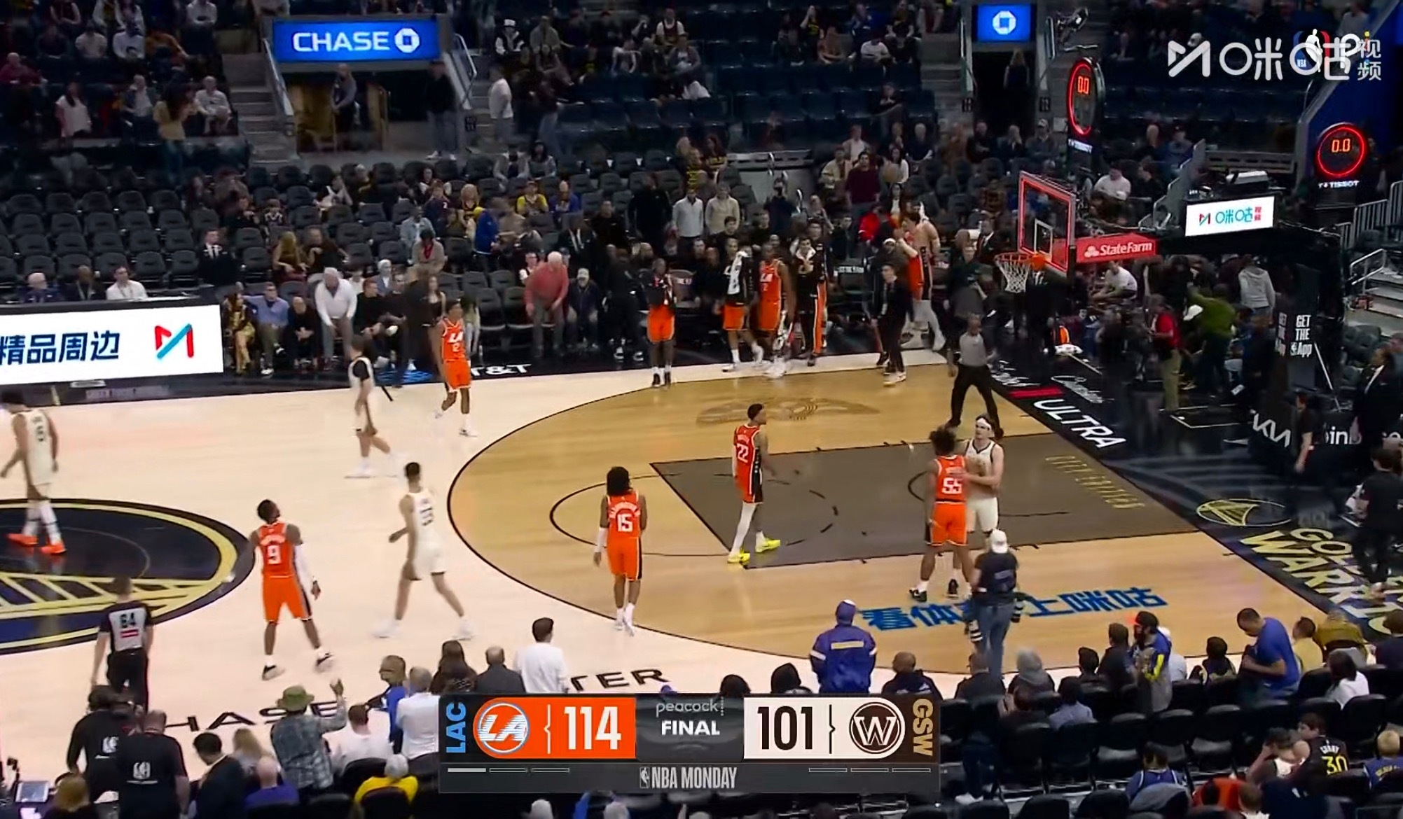 勇士被快船17分逆转了，主场101-114。波杰22分7板3助、威廉姆斯18分2