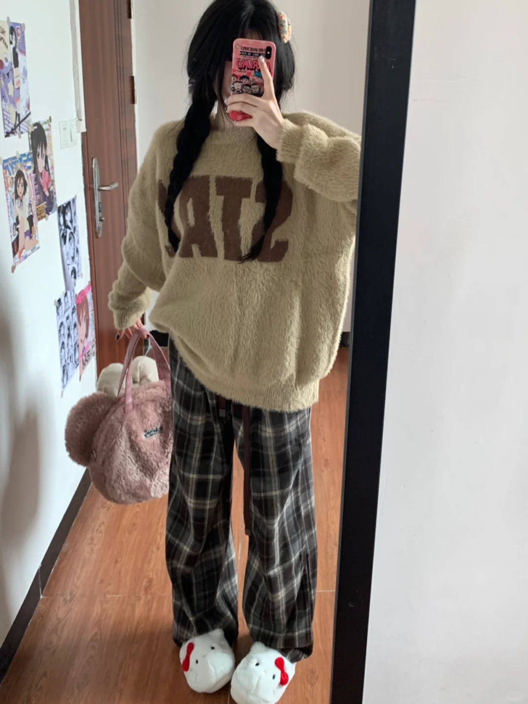 很秋冬！！格子裤太好搭啦 这套我很爱！！