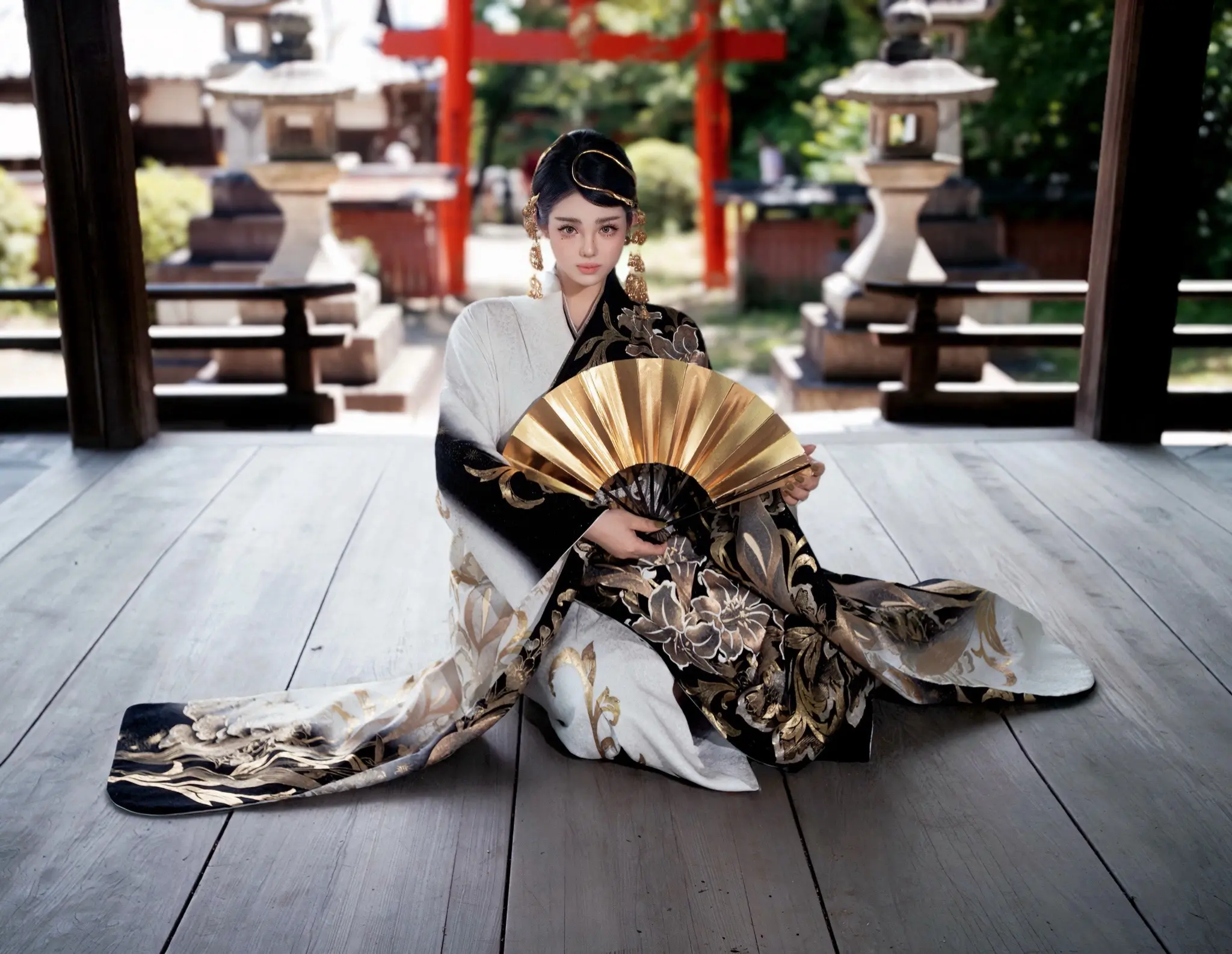 体验了仿佛让人梦回唐朝的的振袖和武士服。京都和服