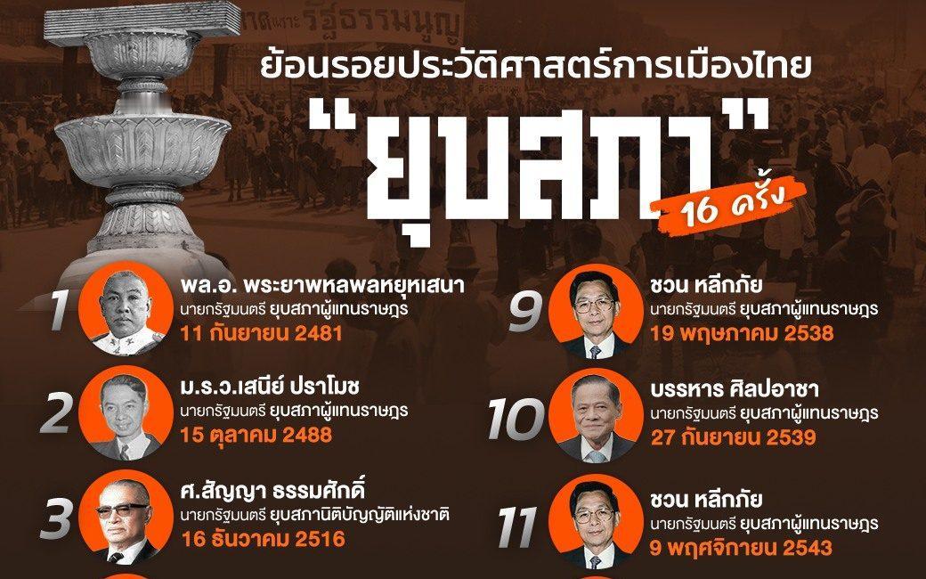 阿努廷这次宣布解散泰国国会，已经是见怪不怪的了，因为泰国历史上已经整整经历了16