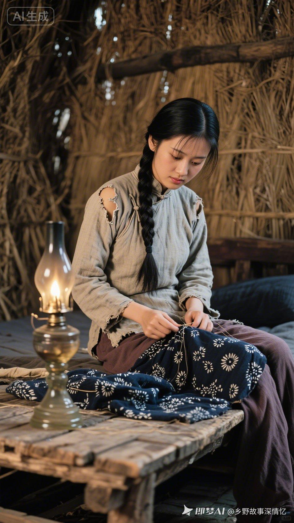 一盏灯，一针一线，编织岁月静好。