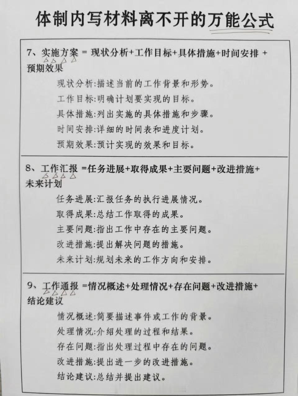 写材料离不开的万能公式 