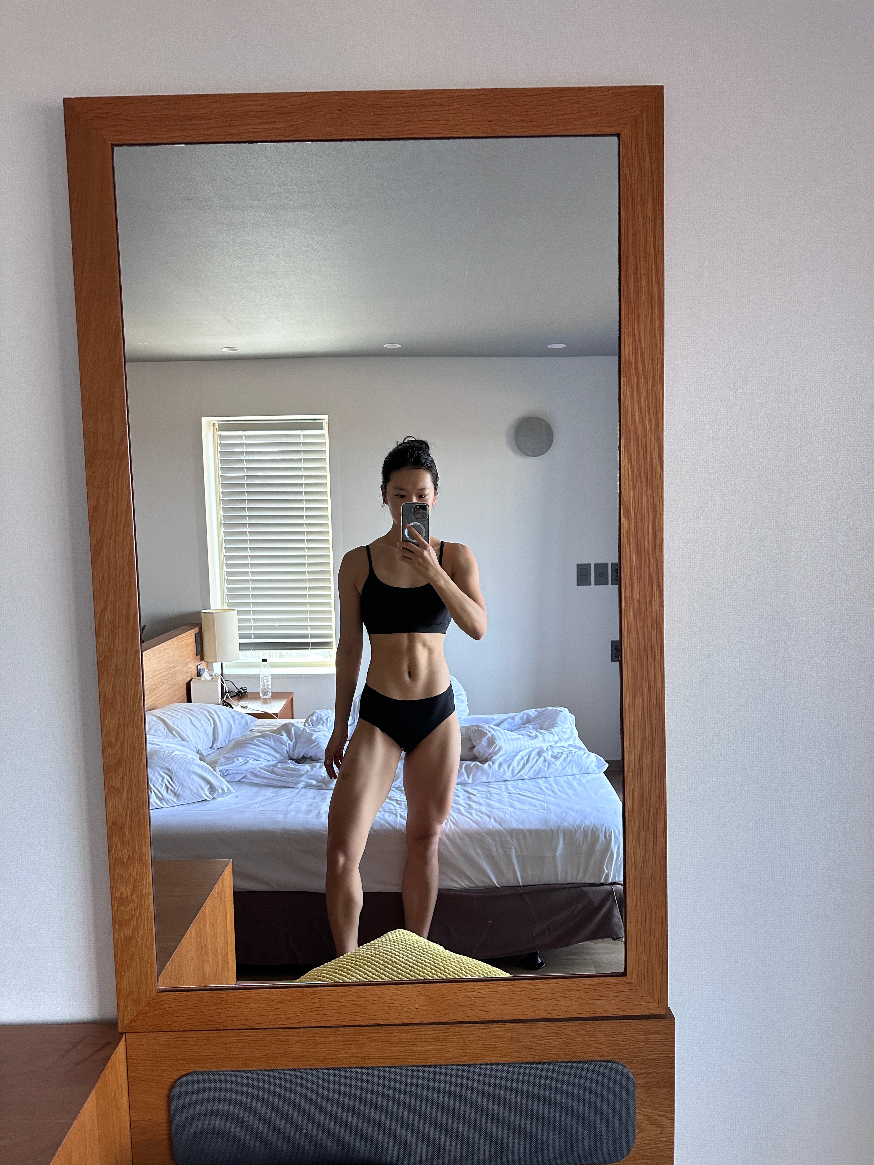 健身多年养成的肌肉记忆空腹照镜子🪞[笑而不语] 健身[超话]  