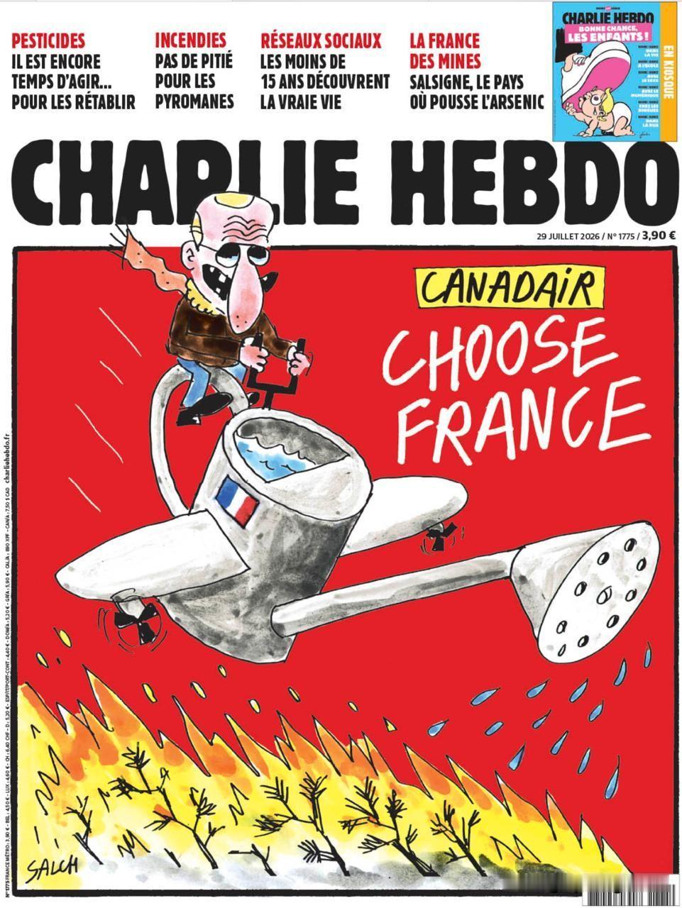 🇫🇷“Canadair（加拿大航空）选择了法国。”法国讽刺周刊《查理周刊》最
